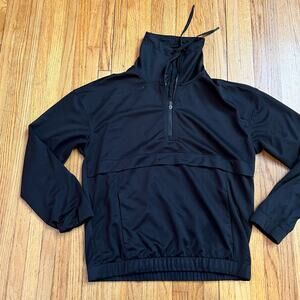 Zyia Shirt Womens Medium Black Performance Quarter Zip Sweatshirt *